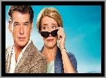 Pierce Brosnan, Emma Thompson, Spojrzenie, Okulary, Pierce Brosnan, Para